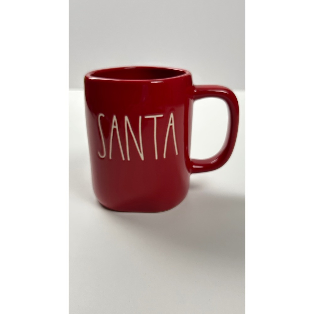 Rae Dunn Red Ceramic Christmas Mug "Santa" Holiday Artisan Collection